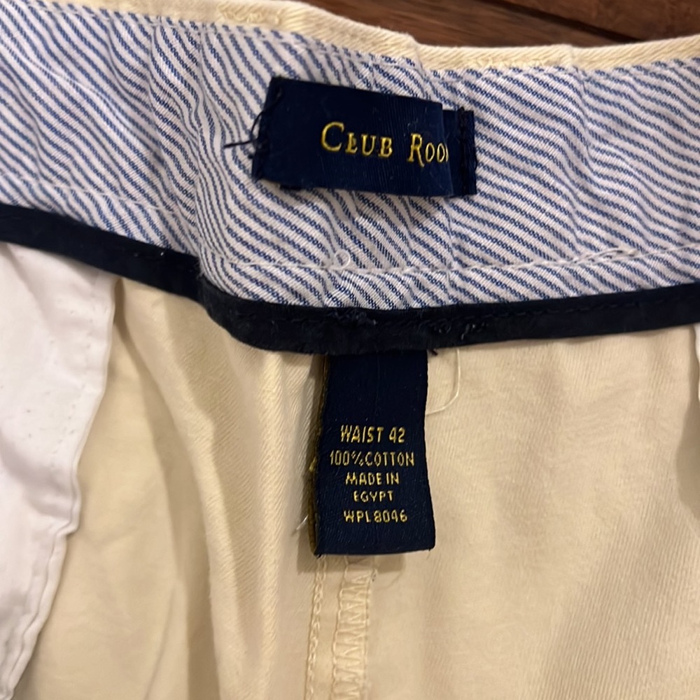 Club Room Yellow Khaki Shorts - Picture 3 of 5